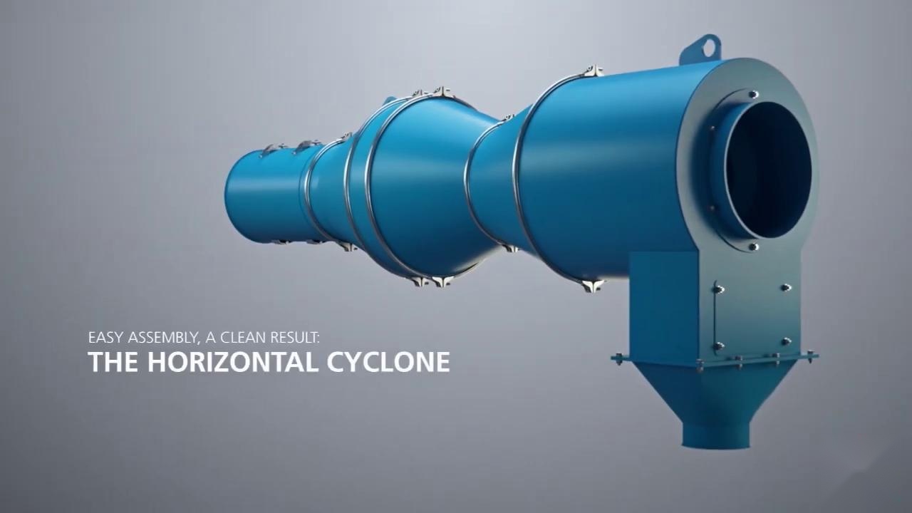 工業(yè)設備安裝三維動(dòng)畫樣片--卧式旋風除塵器(qì)3D動(dòng)畫
